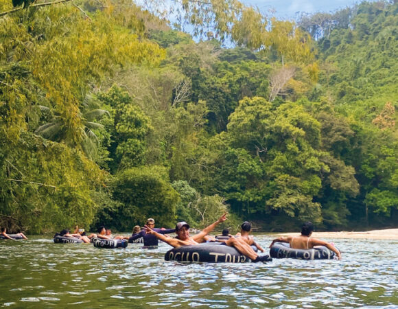 Tubing on the Don Diego River, a 100% community and sustainable trip.